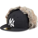 petten-plat-zwart-fitted-59fifty-winter-dog-ear-van-new-york-yankees-mlb-van-new-era