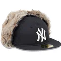 petten-plat-zwart-fitted-59fifty-winter-dog-ear-van-new-york-yankees-mlb-van-new-era