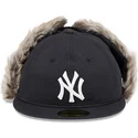 petten-plat-zwart-fitted-59fifty-winter-dog-ear-van-new-york-yankees-mlb-van-new-era