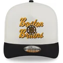 bezowo-czarna-czapka-z-zakrzywionym-daszkiem-snapback-9fifty-a-frame-chainstitch-boston-bruins-nhl-od-new-era