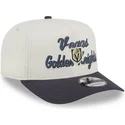 buet-beige-og-gra-snapback-kasket-9fifty-a-frame-chainstitch-fra-vegas-golden-knights-nhl-fra-new-era