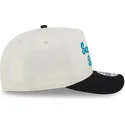 bezowo-czarna-czapka-z-zakrzywionym-daszkiem-snapback-9fifty-a-frame-chainstitch-san-jose-sharks-nhl-od-new-era
