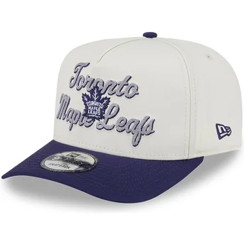 Cappellino curva beige e viola snapback 9FIFTY A Frame Chainstitch dei Toronto Maple Leafs NHL di New Era