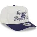 cappellino-curva-beige-e-viola-snapback-9fifty-a-frame-chainstitch-dei-toronto-maple-leafs-nhl-di-new-era