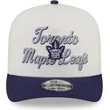 toronto-maple-leafs-nhl-new-era-9fifty-a-frame-chainstitch-beige-och-violett-snapbackkurvkeps