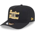 petten-gebogen-zwart-snapback-9fifty-a-frame-chainstitch-van-boston-bruins-nhl-van-new-era
