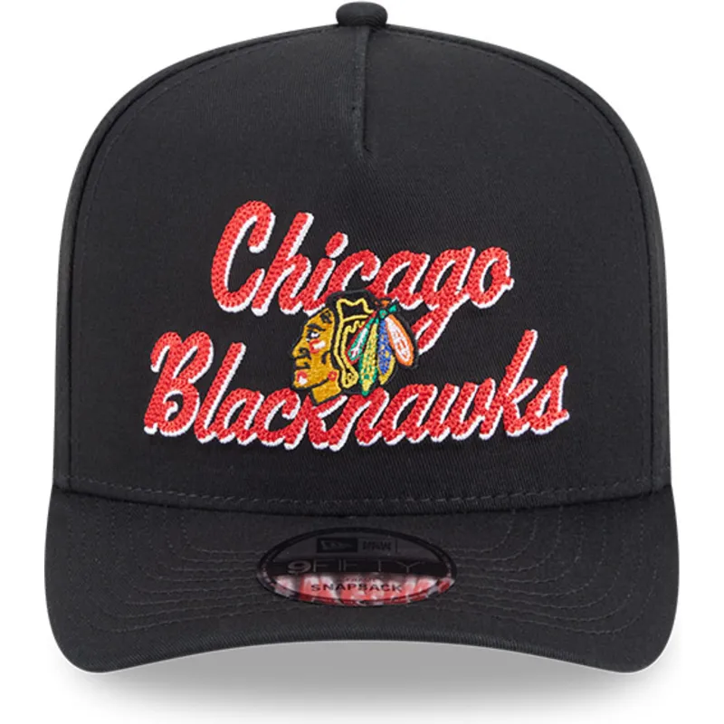 schwarze-gebogene-snapback-kappe-9fifty-a-frame-chainstitch-der-chicago-blackhawks-nhl-von-new-era