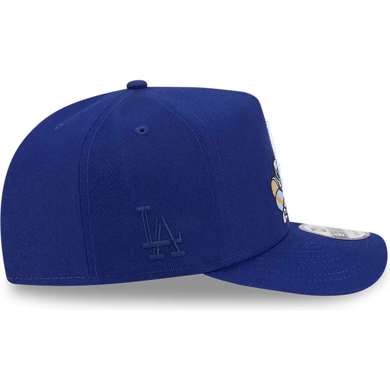 petten-gebogen-blauw-snapback-9fifty-a-frame-cartoon-van-los-angeles-dodgers-mlb-van-new-era