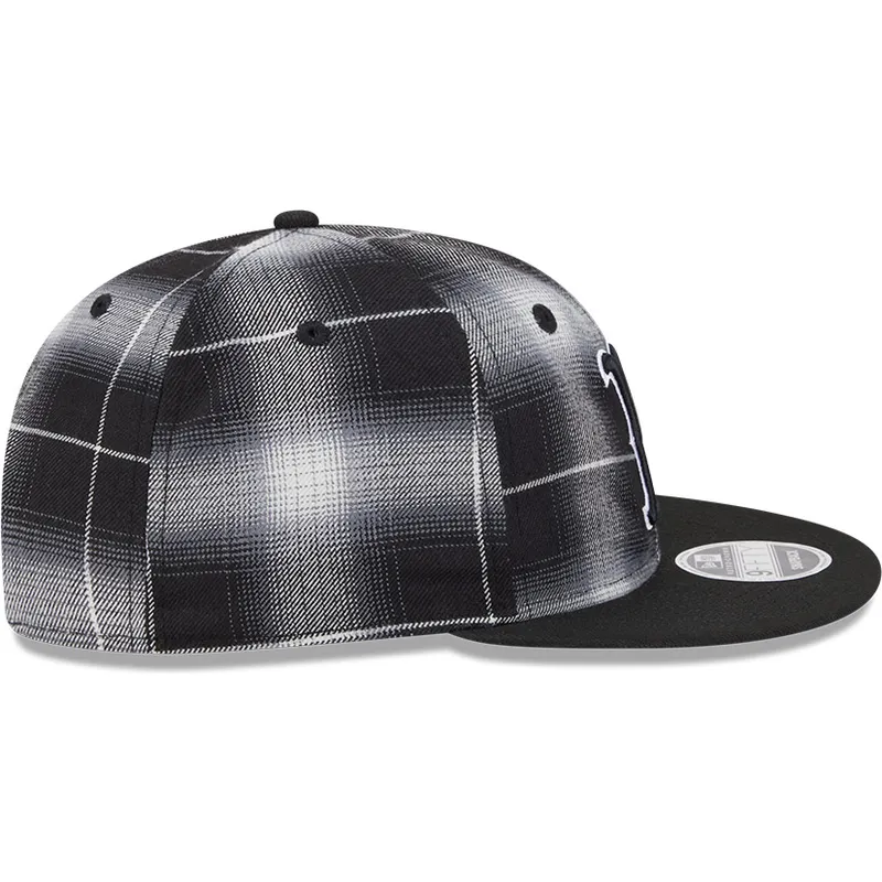 sort-fladskaerm-snapback-9fifty-retro-crown-plaid-boston-red-sox-mlb-fra-new-era