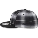 cappello-piatto-nero-snapback-9fifty-retro-crown-plaid-di-chicago-white-sox-mlb-di-new-era