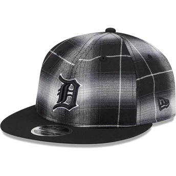 Schwarze Snapback Kappe 9FIFTY Retro Crown Plaid der Detroit Tigers MLB von New Era