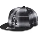 petten-plat-zwart-snapback-9fifty-retro-crown-plaid-van-los-angeles-dodgers-mlb-van-new-era