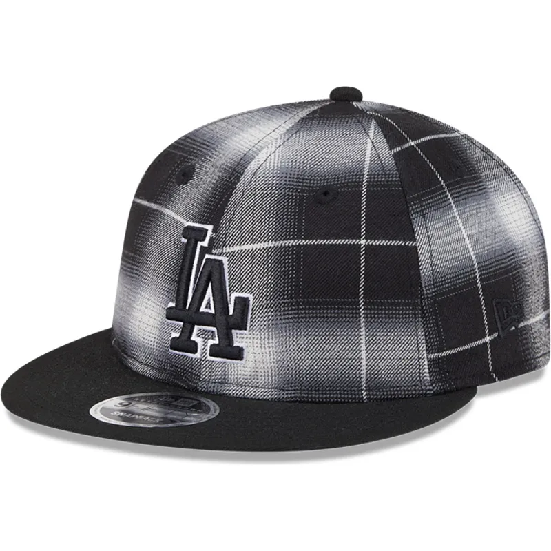 sort-flad-snapback-9fifty-retro-crown-plaid-kasket-fra-los-angeles-dodgers-mlb-fra-new-era