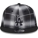 petten-plat-zwart-snapback-9fifty-retro-crown-plaid-van-los-angeles-dodgers-mlb-van-new-era