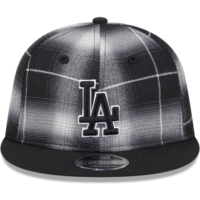 sort-fladskaerm-snapback-9fifty-retro-crown-plaid-los-angeles-dodgers-mlb-fra-new-era