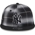 new-york-yankees-mlb-new-era-9fifty-retro-crown-plaid-sort-snapback-fladskygget-kasket