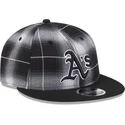 sort-flad-snapback-9fifty-retro-crown-plaid-kasket-fra-oakland-athletics-mlb-fra-new-era