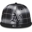 svart-platt-skarmkeps-snapback-9fifty-retro-crown-plaid-oakland-athletics-mlb-fran-new-era