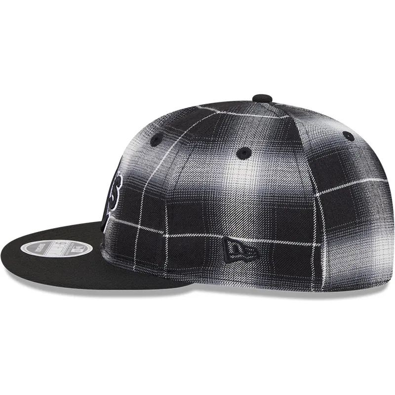 petten-plat-zwart-snapback-9fifty-retro-crown-plaid-van-oakland-athletics-mlb-van-new-era