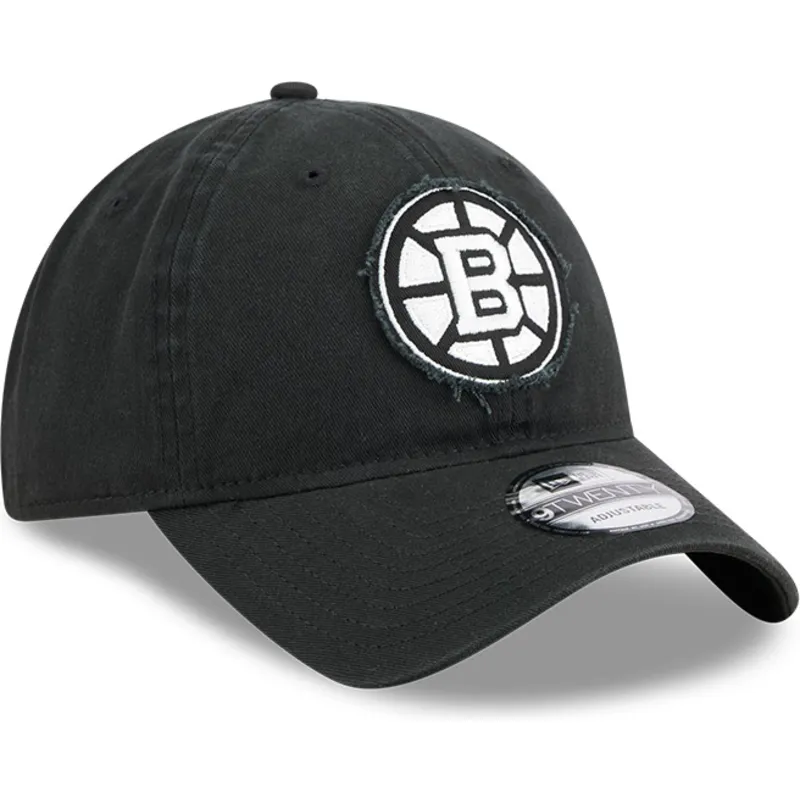 petten-gebogen-zwart-verstelbare-band-9twenty-stamp-van-boston-bruins-nhl-van-new-era