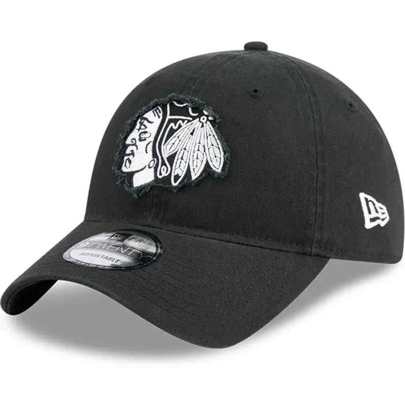 petten-gebogen-zwart-verstelbaar-9twenty-stamp-van-chicago-blackhawks-nhl-van-new-era petten-gebogen-zwart-verstelbaar-9twenty-stamp-van-chicago-blackhawks-nhl-van-new-era