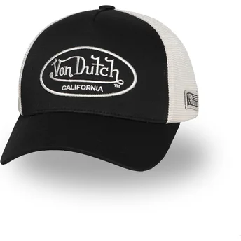 Von Dutch LOF B30 Black and Beige Adjustable Trucker Hat