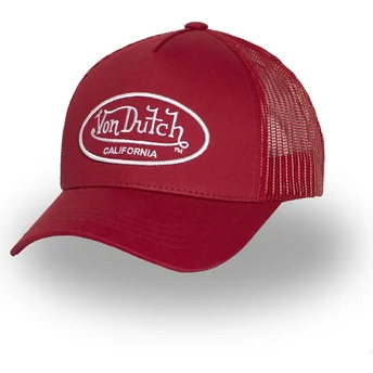 Casquette trucker rouge ajustable LOF B38 Von Dutch