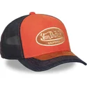 trucker-kasket-orange-og-bla-shield04-fra-von-dutch