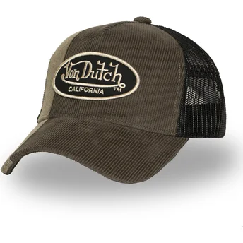 Czapka trucker brązowo-czarna CUT01 od Von Dutch