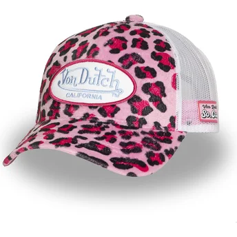 Petten gebogen luipaard snapback van Von Dutch
