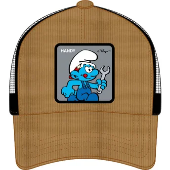 Czapka trucker brązowa i czarna Smerf Majsterkowicz SMU HANDY Smerfy od Capslab