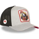 gra-og-sort-trucker-kasket-mario-kart-smk3-vro-super-mario-bros-fra-capslab