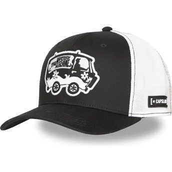 Capslab Scooby-Doo The Mystery Machine SD3 VAN Black and White Trucker Hat