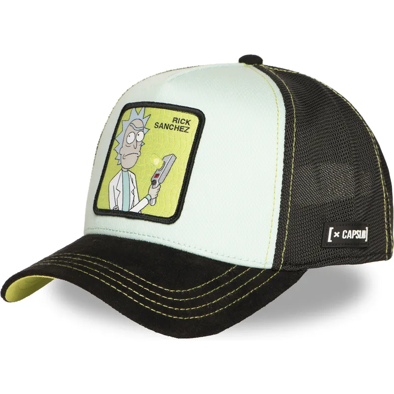 cappellino-trucker-blu-e-nero-rick-sanchez-rem6-gun-rick-y-morty-di-capslab