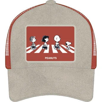 Gorra trucker gris y roja PEA5 PEA Peanuts de Capslab
