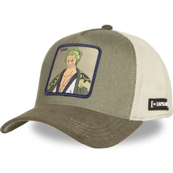 Trucker Cap grün und beige Roronoa Zoro OP6 ZOR One Piece von Capslab