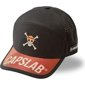 Czarna zakrzywiona czapka z daszkiem regulowana Straw Hat Pirates OP6 PIR One Piece od Capslab