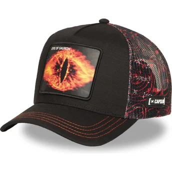 Petten gebogen zwart snapback LOTR EYE Sauron In de ban van de Ring van Capslab