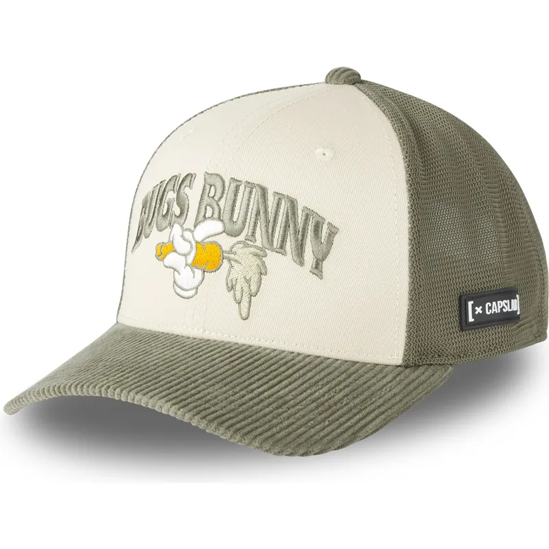 beige-og-gron-trucker-kasket-bugs-bunny-loo12-han-looney-tunes-fra-capslab