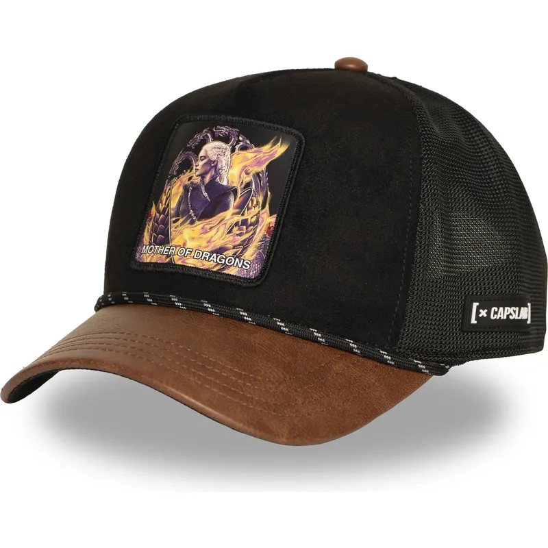 trucker-kasket-sort-og-brun-daenerys-targaryen-got-mot-game-of-thrones-fra-capslab