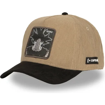 Braune und schwarze gebogene Snapback-Kappe Son Goku DBS7 UNI Dragon Ball von Capslab