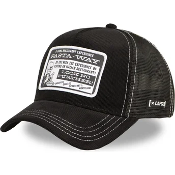 Petten gebogen zwart snapback BTJ PAS Pasta-way Beetlejuice van Capslab