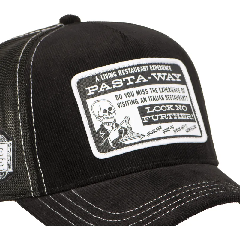 petten-gebogen-zwart-snapback-pasta-way-beetlejuice-van-capslab