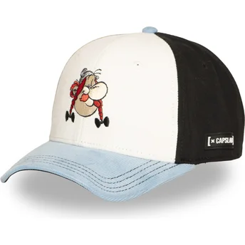 Cappello con visiera curva multicolore snapback Obélix PCS OBE Astérix il Gallico di Capslab
