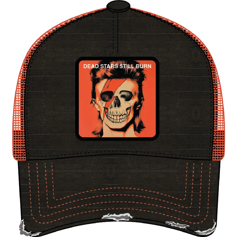 trucker-kasket-sort-og-orange-david-bowie-dead-stars-still-burn-fam-dea-famous-fra-capslab
