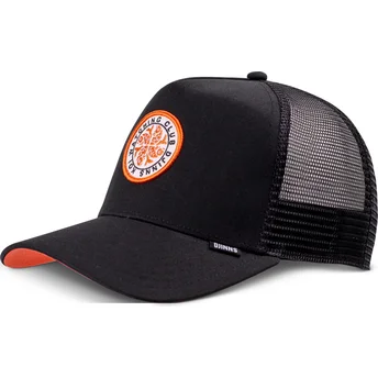 Petten gebogen zwart snapback van Djinns