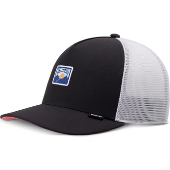 Petten gebogen zwart snapback Seersoftmesh HFT van Djinns