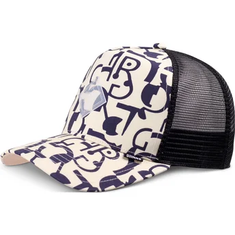 Cappellino trucker beige e nero Simple Aztek HFT di Djinns