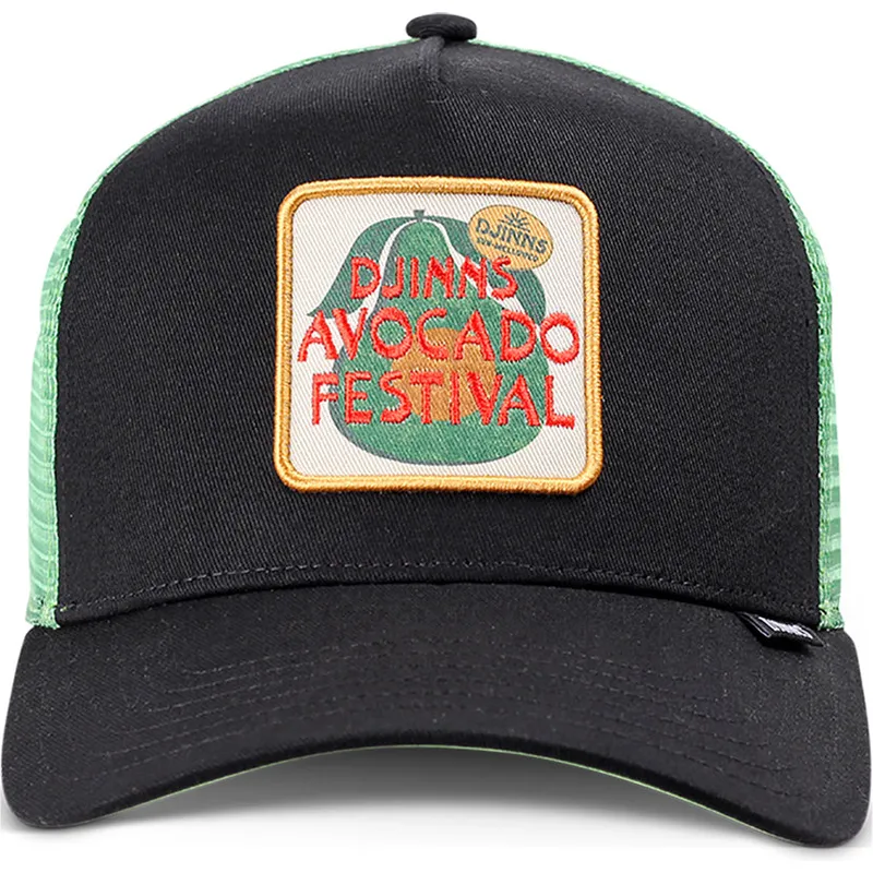 sort-og-gron-avocado-festival-hft-trucker-kasket-fra-djinns