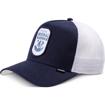 Cap gebogen navy blue snapback van Djinns